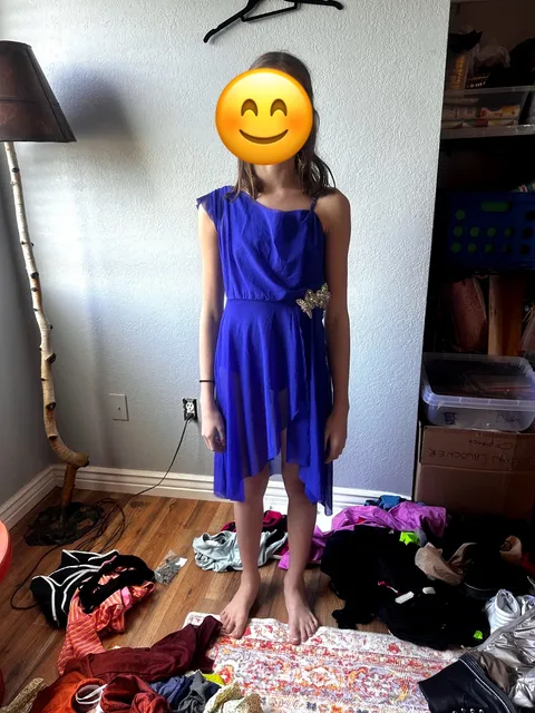 Royal Blue Off-Shoulder Dress, Weissman one-piece