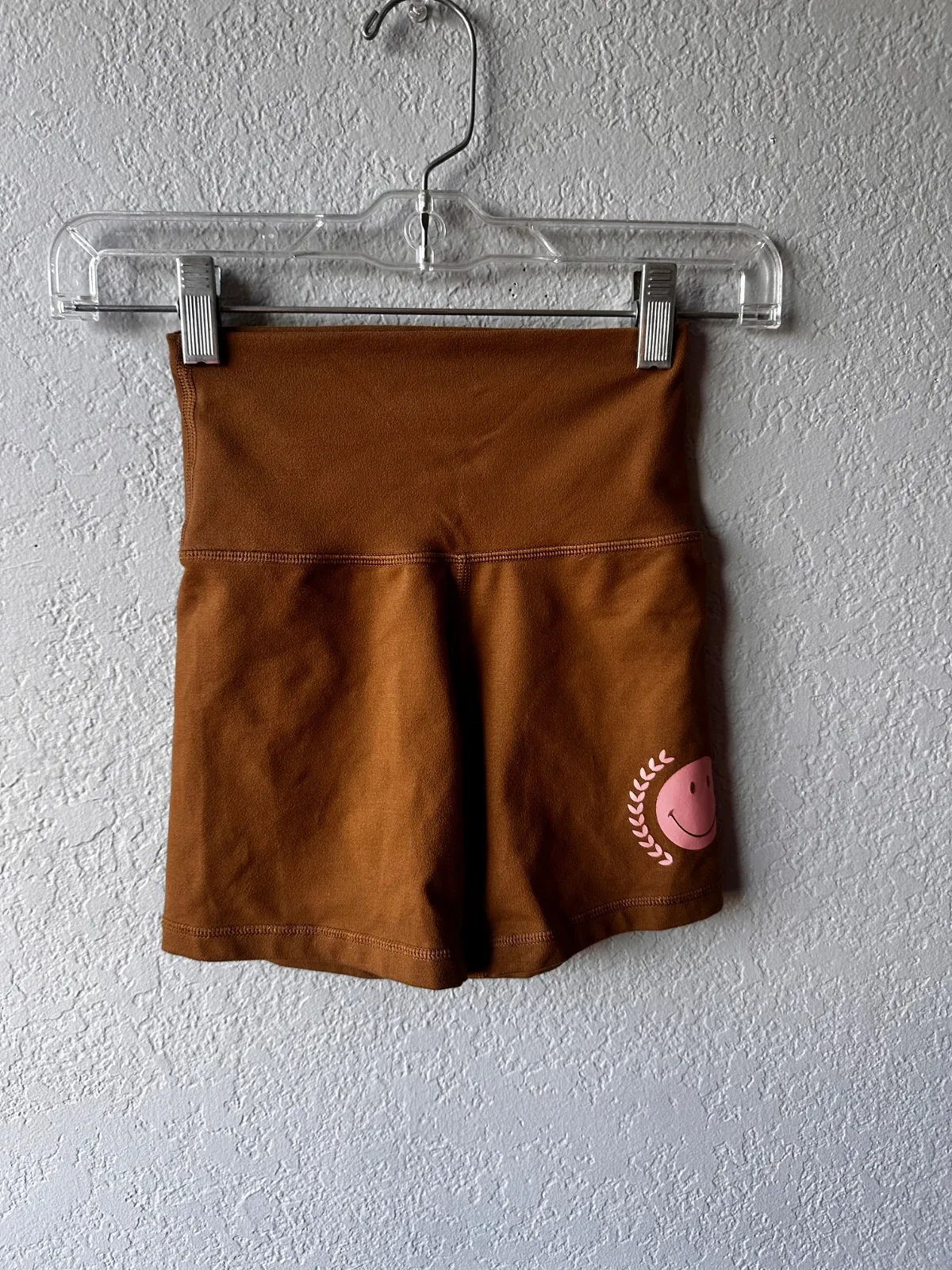 Offline Brown High-Waisted Dance Shorts dancewear piece in brown